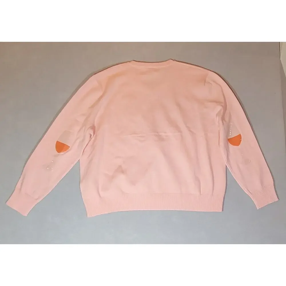 Queen of Sparkles NWT Rose Queen Sequin Wine Light Pink Sweater L - Picture 4 of 5
